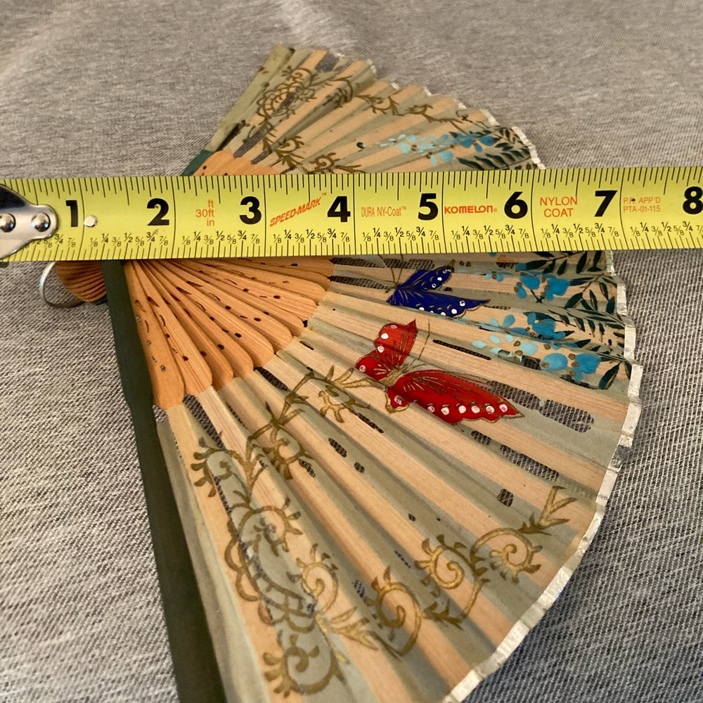 Butterfly Floral Vintage Folding Fan - Picture 16 of 16